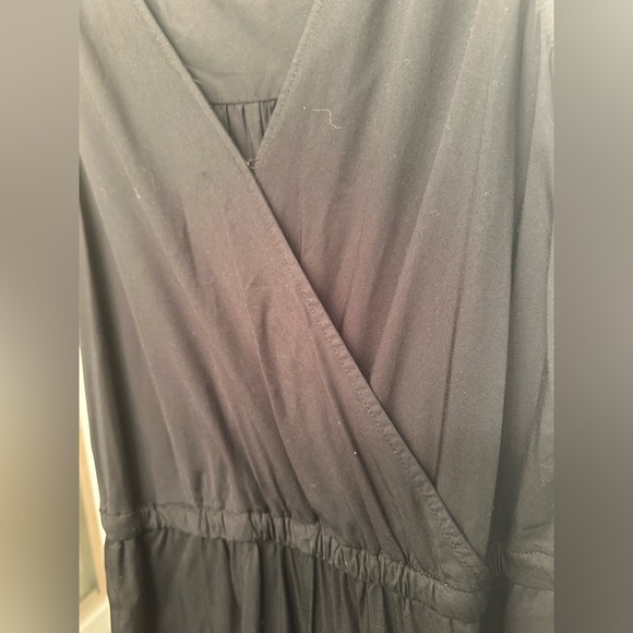 GAP Black Sleeveless Wrap Front Wide Leg Jumpsuit - Picture 4 of 6